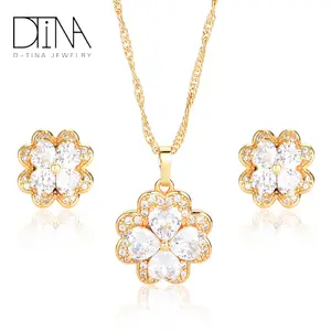 DTINA Lucky Clover Jewelry Set For Teens Nickel Free Nigeria Wedding Party