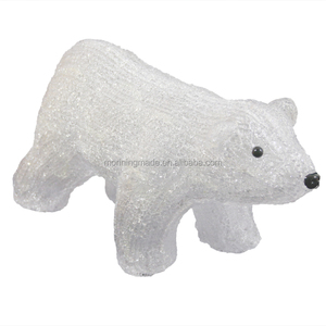 Ánh sáng Lên 3D Tuyết Trắng Gấu Bắc Cực Acrylic <span class=keywords><strong>Led</strong></span> hình Motif Chiếu Sáng L47 * W18 * H22CM Cho Kỳ Nghỉ Giáng Sinh trang trí - Product Image 4