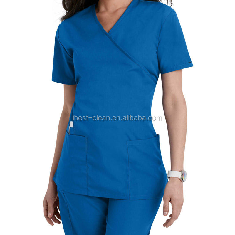 Best Selling China Medical Scrubs OEM Custom Logo Stretch Design