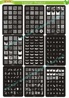 Plaques tampons d'ongles français complets, pochoir pour Nail Art, imprimé, modèles en métal, 1 pièce