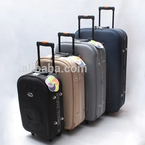 Honey frame size 19 23 27 31inch 600D polyester 4pcs EVA outer trolley luggage set stock closeout