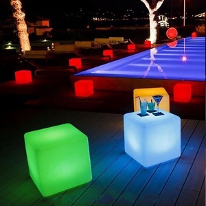 40 cm cubo <span class=keywords><strong>led</strong></span> decorazione di cerimonia nuziale umore luce del giardino ha condotto cubo per la seduta - Product Image 6