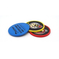 Sous-verres en PVC souple écologique de 3 mm avec logo 2D personnalisé en relief, ronds de 10 cm, fournitures d'usine