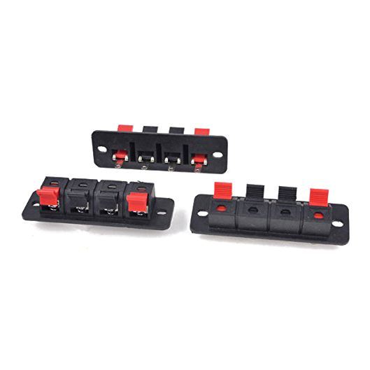 4Positions Connector Terminal Push in Jack Spring Load Audio Speaker Terminals WP2-4 4-position Spring Termina