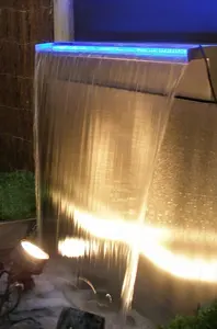 120 cm piscine extérieure lame d'eau cascade en acier inoxydable mural cascade cascade d'eau