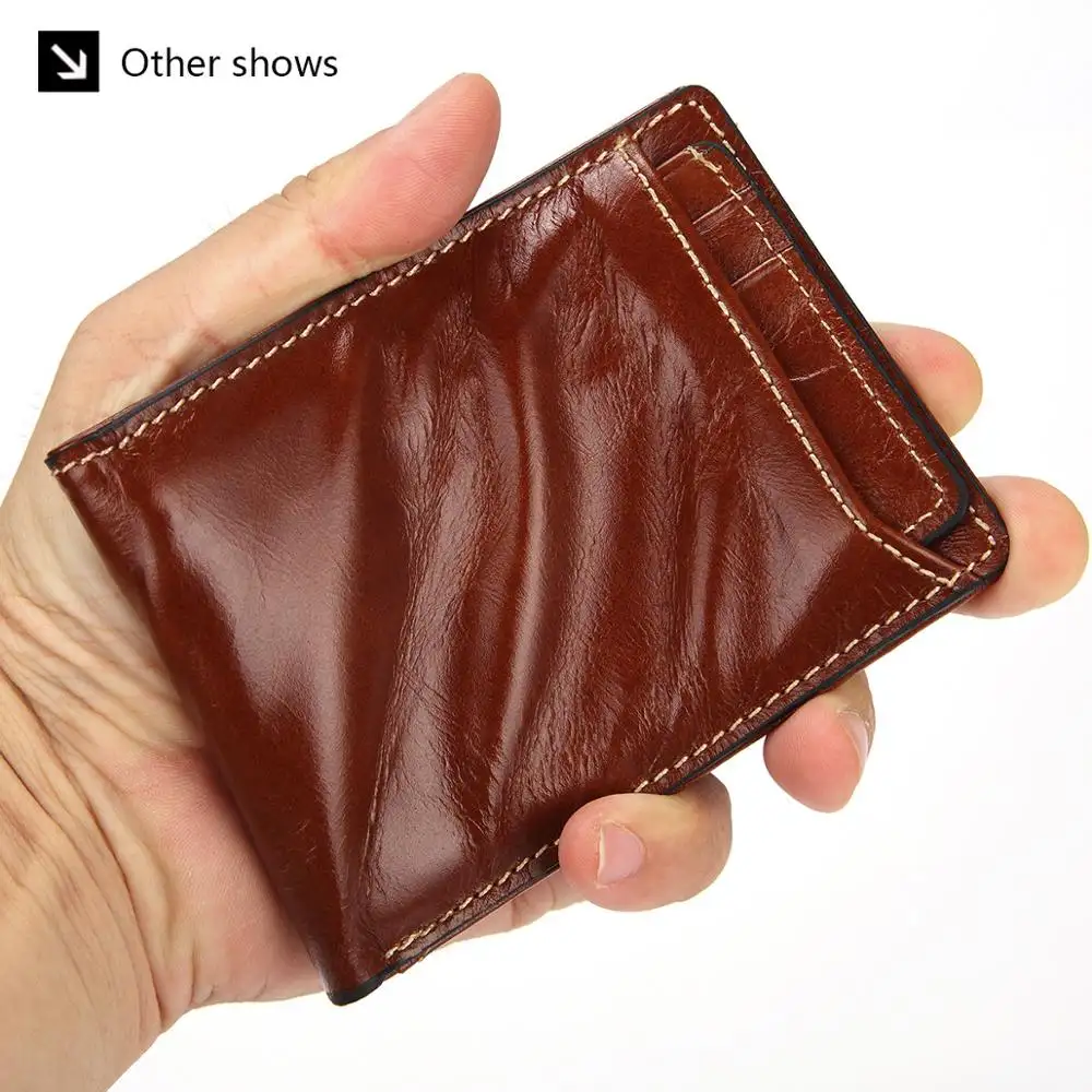 High Grade Genuine Leather Men RFID Wallet Men Large Capacity Business Short Wallet Hot Sale Mans Leather Wallet