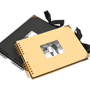 <span class=keywords><strong>Album</strong></span> fotografico fatto a mano 80 pagine copertina nera fai da te 12.4 "L X 8.27" W X 0.75 "materiale di carta per regali di san valentino - Product Image 6