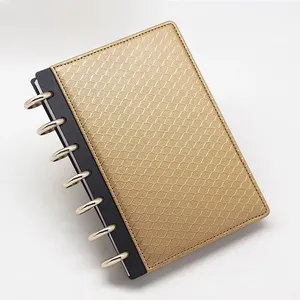 Cuaderno de cuero personalizado con espiral de tapa dura, Notebook A5 A6, organizador con logotipo grabado
