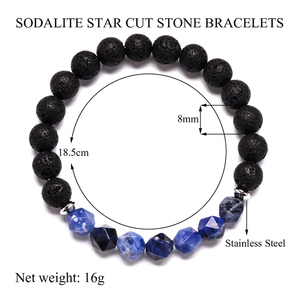 Bracelet d'énergie en pierre naturelle, <span class=keywords><strong>Triangle</strong></span> de découpe de haute qualité, 16 couleurs, garanti sur le commerce de gros - Product Image 3