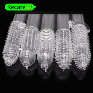 Réutilisable silicone cristal pour préservatifs masculins avec rallonges