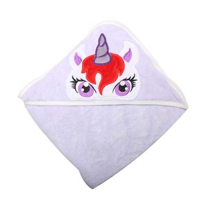 Suave de bambú orgánico 500gsm Rosa <span class=keywords><strong>unicornio</strong></span> bebé niña con capucha de <span class=keywords><strong>toalla</strong></span> con capucha 100% algodón de Bambú - Product Image 3