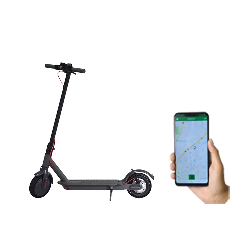 High quality GPS Sharing 8 inch kick e scooter none foldable electric scooter big wheel for sharing with App/Server