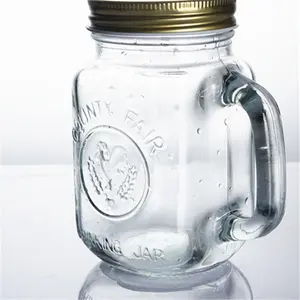 Mexico rooster cup beer mug glass jar with lid and straw