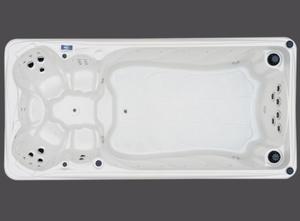 自立型屋外スイミングバスタブハイドロセラピースパホットタブエンドレススイムプールスパタブ付きスイムスパ自立型浴槽
