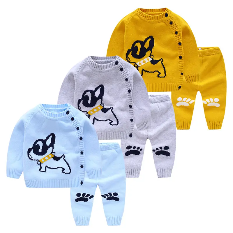 Casual autumn kids 0-2 years fancy baby winter suit set boy clothes christmas sweater
