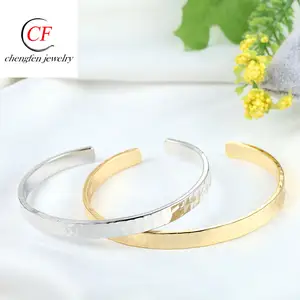 Bracelet classique en acier inoxydable avec motif plaqué or, nouveau Design