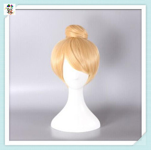Fibres résistantes à la chaleur Anime Tinker Bell Blonde couleur dorée Cosplay fête enfants perruques HPC-1364 - Product Image 2