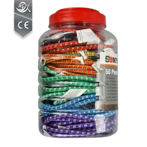 Barrel Retailer Packing Elastic Bungee Cord With Cotaed Hook