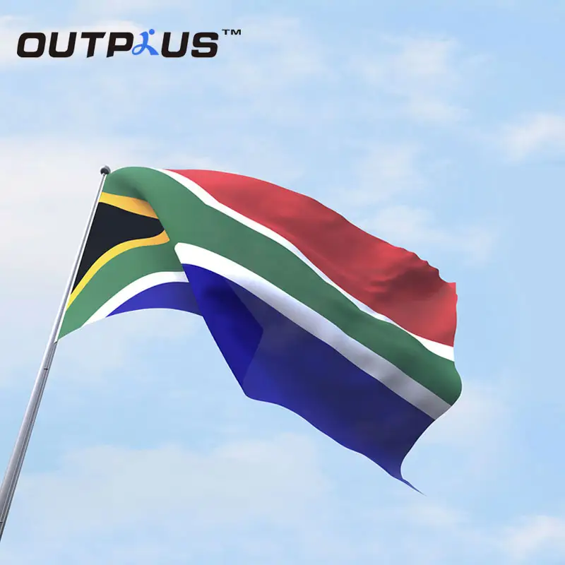 Sudáfrica bandera impresa tamaño personalizado y color al aire libre vuelo Bandera Nacional