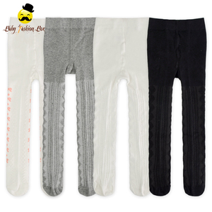 Toptan Birçok Renkler Vintage Çocuklar Sonbahar Kış Giyim Düz Renk Kalın Yumuşak Örme Pamuk Sıkı Bebek Kız Külotlu Legwarmer