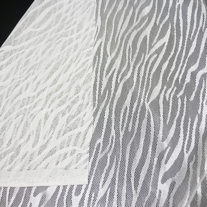 140g 90 Nylon 10 Spandex <strong>Zebra</strong> <strong>Stripe</strong> African Lace Jacquard Power Net <strong>Fabric</strong>