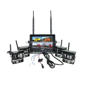 2018 4CH Quad 7 ''Moniteur LCD Sans Fil Multi Système de Caméras pour le Stationnement Des Voitures Guide Système