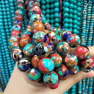 New Fashion Synthetic Multicolor Imperial Jasper Loose Semi-precious Stone Beads Light Weight For Jewelry Making