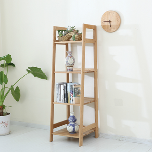 Mensola in legno massello nordeuropea libreria semplice in rovere bianco grande ripiano di stoccaggio - Product Image 2