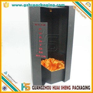 Branded negro hexagonal forma cartón caja de regalo para envases la extensión del pelo - Product Image 2