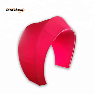 Gian Hàng Triển Lãm Căng Thẳng Vải 3d Nửa Mặt Trăng Hình Dạng Hiển Thị Vòng Tròn Backdrop Đứng - Product Image 4