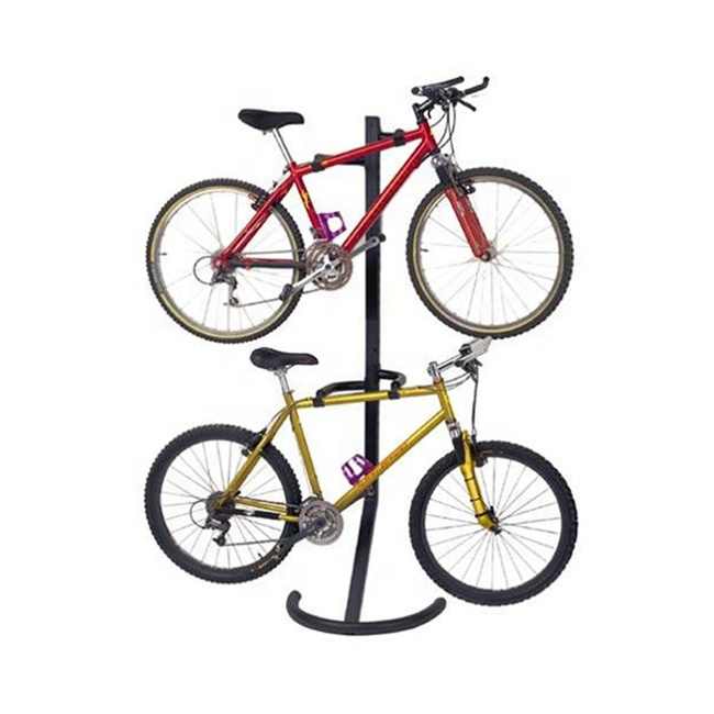 工場販売2バイクパーキングラック屋内 & 屋外アイアンバイク自転車 
