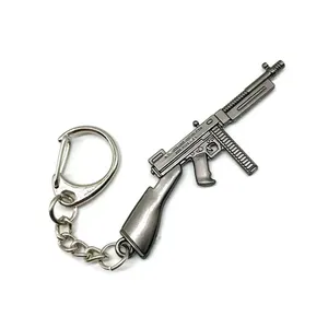 도매 맞춤형 총 모양 열쇠 고리 금속 키 체인