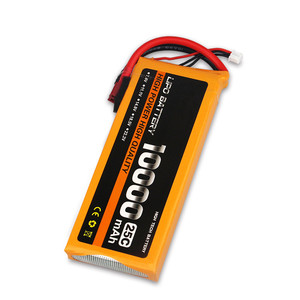 높은 방전 속도 25C 7.4V 2S 10000mAh rc lipo 배터리 팩 T 플러그
