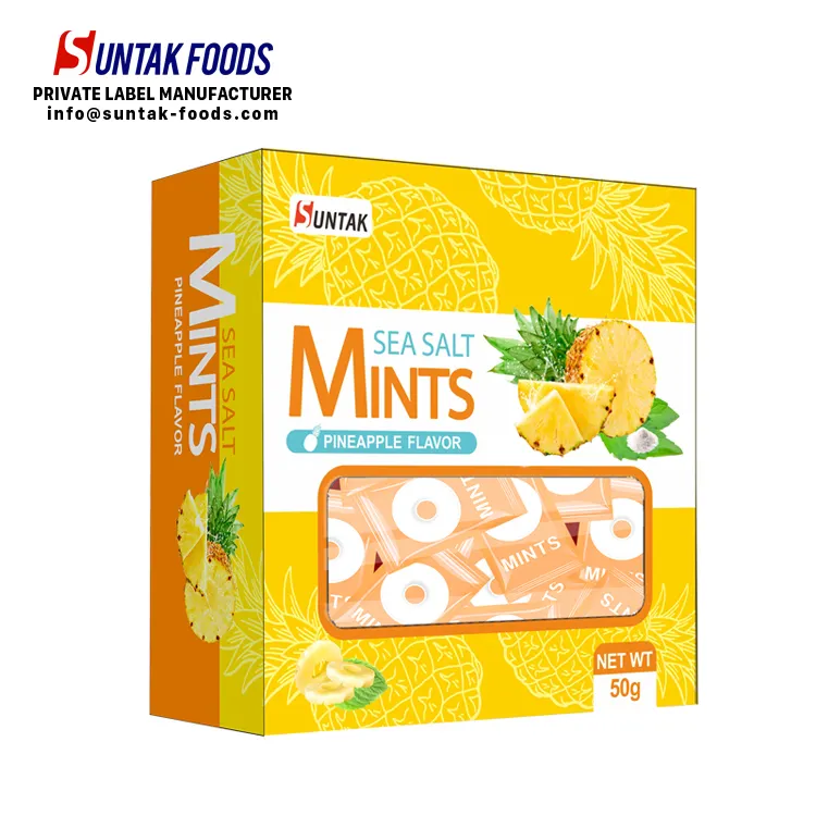 Nanas Flavour Satu Pak Permen Mint Bebas Gula Garam Laut