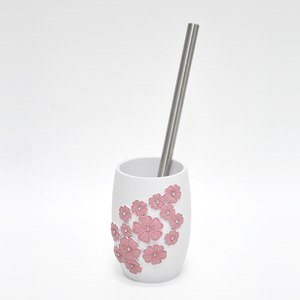 Conjunto de accesorios de baño de flores rosas decorativas - Product Image 6