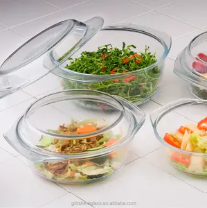 Borosilicaatglas Bakvormen Sets/Hittebestendig Glas Kom Braadpan Set Groothandel