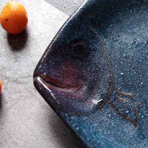 <span class=keywords><strong>Plat</strong></span> en céramique en forme de <span class=keywords><strong>poisson</strong></span> pour servir des fruits de mer, <span class=keywords><strong>plat</strong></span> créatif en forme de <span class=keywords><strong>poisson</strong></span> - Product Image 4