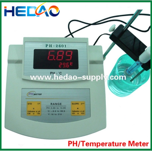 Medidor digital de <span class=keywords><strong>ph</strong></span> do banco com exibição de temperatura