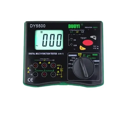 DY5500 New Insulation Tester Earth Tester Meter Voltmeter Phase Indicator 4 1で