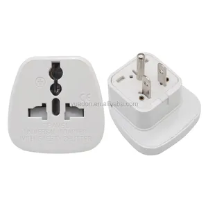 Conversor universal de viajante padrão ce, plug e tomada americana de 3 pinos, adaptador de viagem para eua