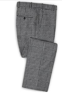 Nuevo diseño personalizado moda Fit Tweed Hounds diente <span class=keywords><strong>gris</strong></span> <span class=keywords><strong>claro</strong></span> hombres traje de negocios - Product Image 6