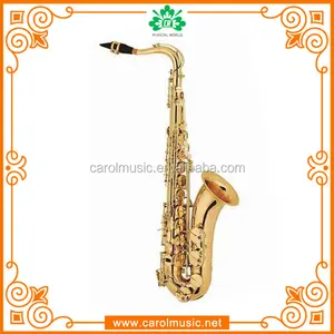 Saxofon profissional ts001 gold tenor bb, saxofon