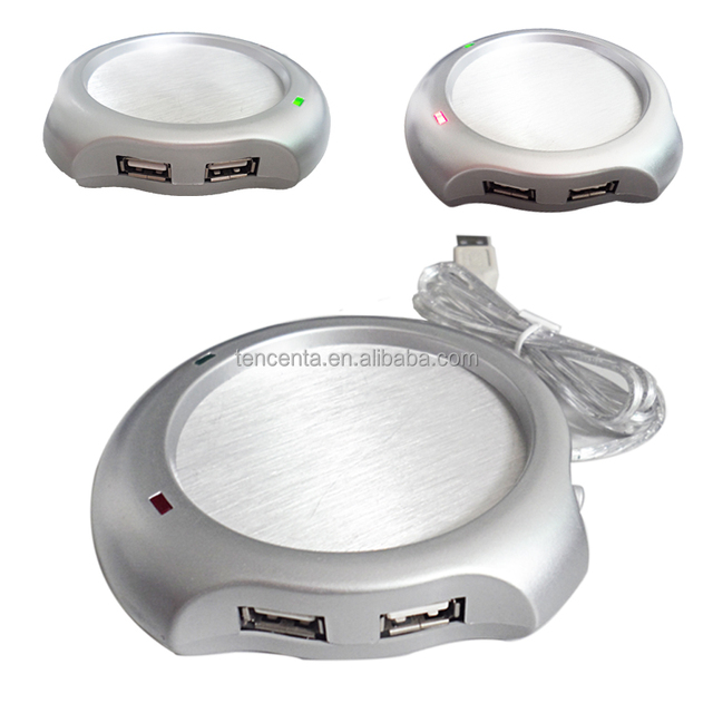 Promotion Gift 4-Port USB 2.0 Hub Beverage Coffee Mug Heater & Cup Warmer Used Stock Product