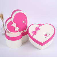 De romántico en forma de corazón de cosméticos de papel decorativas caja de papel de regalo de boda Favor cajas