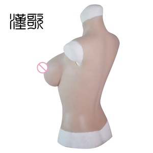 G Cup Pelat Payudara untuk <span class=keywords><strong>Crossdresser</strong></span> Payudara untuk Pria Warna Realistis Kulit Puting Besar Bentuk Payudara Silikon