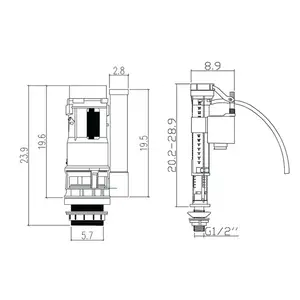 ZZ-334 upc flush valve wras toilet mechanism accessories solenoid valve flapper