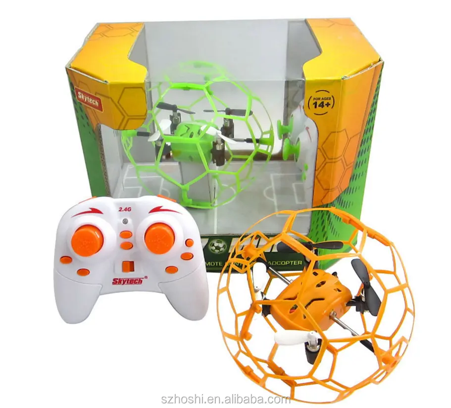 China Skytech M70 Flying 360 LED light 2.4G 4CH transmitter Quadcopter Football Protecting Drone