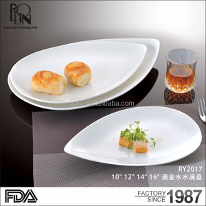 Achats en ligne de haute qualité hôtel/<span class=keywords><strong>restaurant</strong></span> vaisselle chine fruits plaque blanc porcelaine plaque - Product Image 3