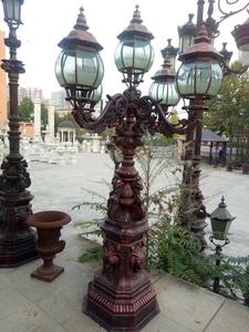 Hiện Đại Victoria Ngoài Trời Vườn Sử Dụng Đèn Đường Cực Đồng Màu 5 Đèn Antique Cast Sắt Đèn Bài Viết - Product Image 2