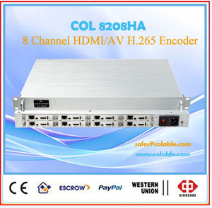 IPTV Codificador HD MI/H.265 HEVC 8 canal CVBS Codificador COL8208HA - Product Image 1